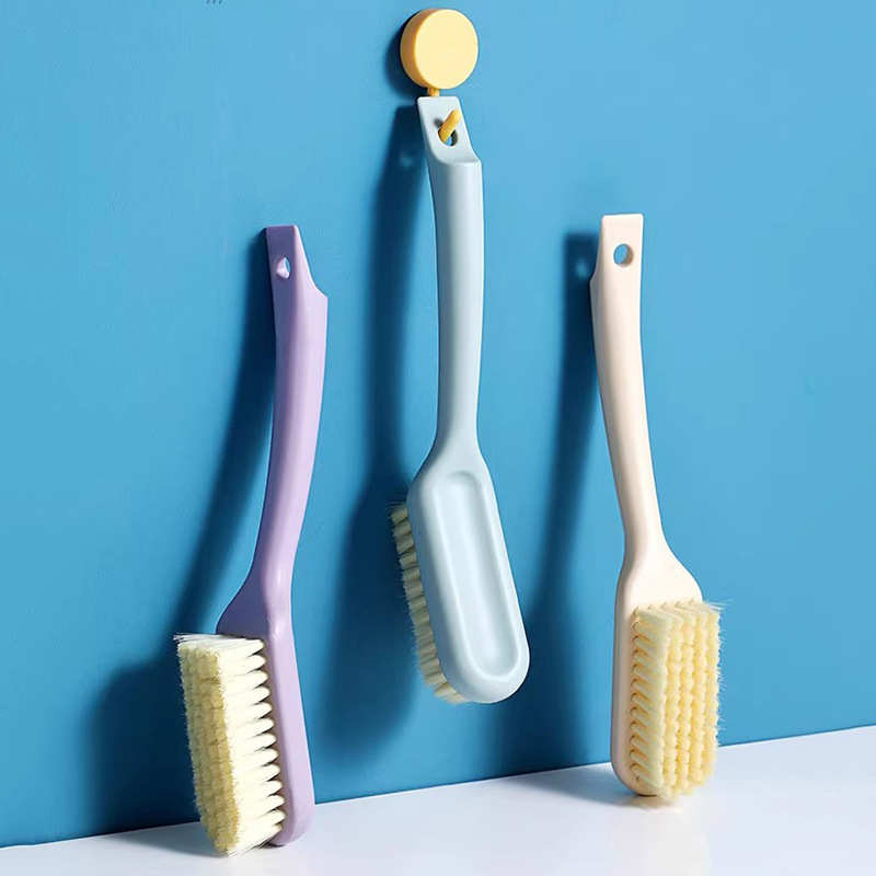 10PCS Long Handled Plastic Multifunctional Non Damaging Shoe Soft Bristle Cleaning Brush