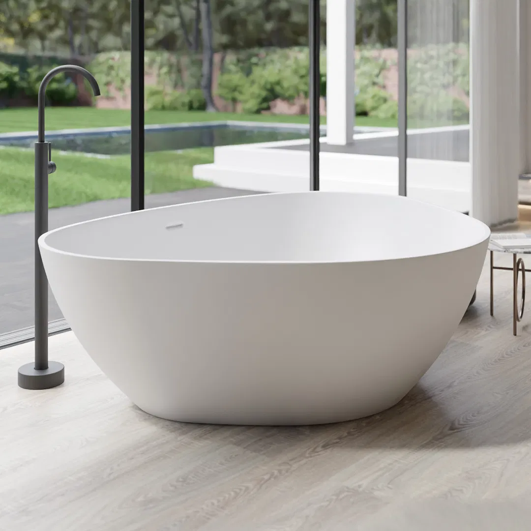 Ванна искусственный камень матовая белая