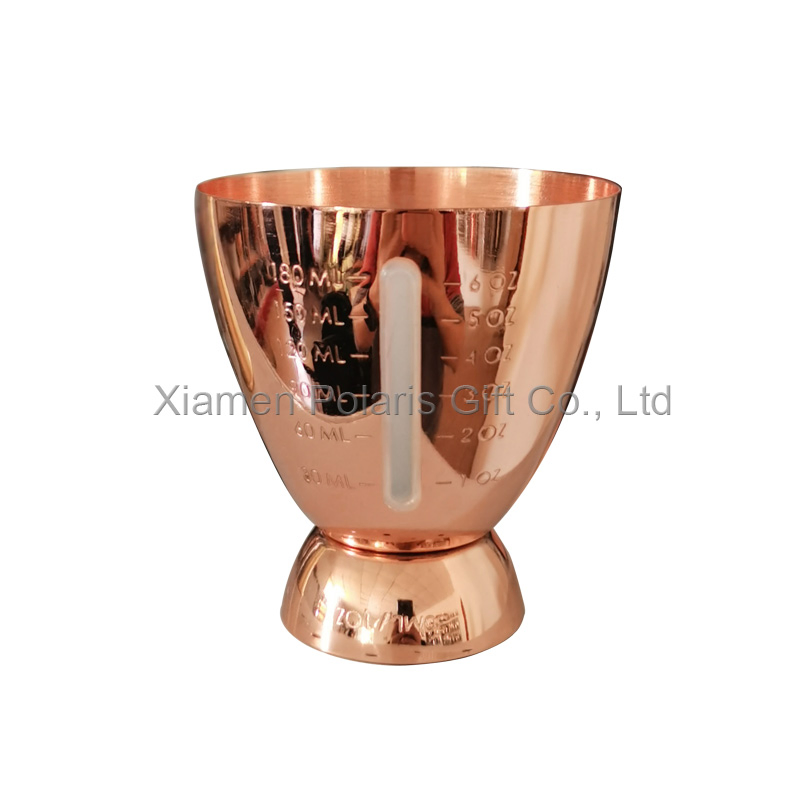 Джиггер барный со шкалой, медное покрытие, 6 унций