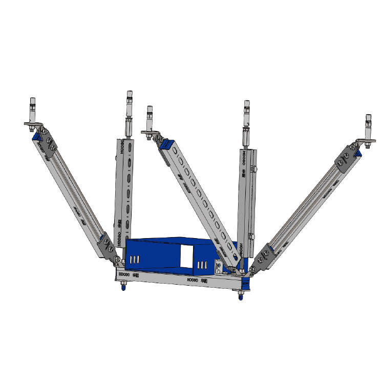 Seismic Stabilizer Bracket Slotted Steel Strut Channel Support Cable Tray Two-Way Bracing