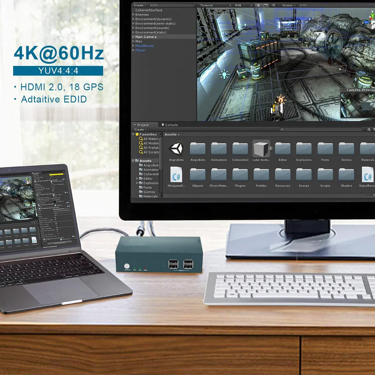 KVM-коммутатор DisplayPort 2 порта