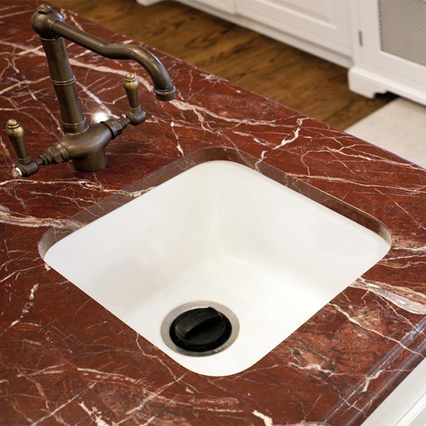 Natural Rosso Levanto Red Marble Slab Coffee Table for Kitchen Standard Countertops with Backsplash