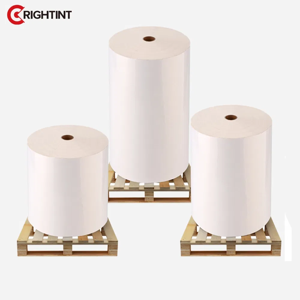 Factory wholesale film label material for warning labels vinyl sticker paper roll