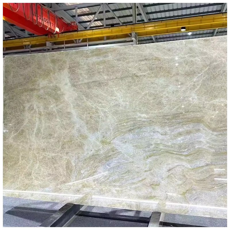 Braizlian Luxury Beige Perla Venata/Taj Mahal Quartzite for Villas and Mansions Projects