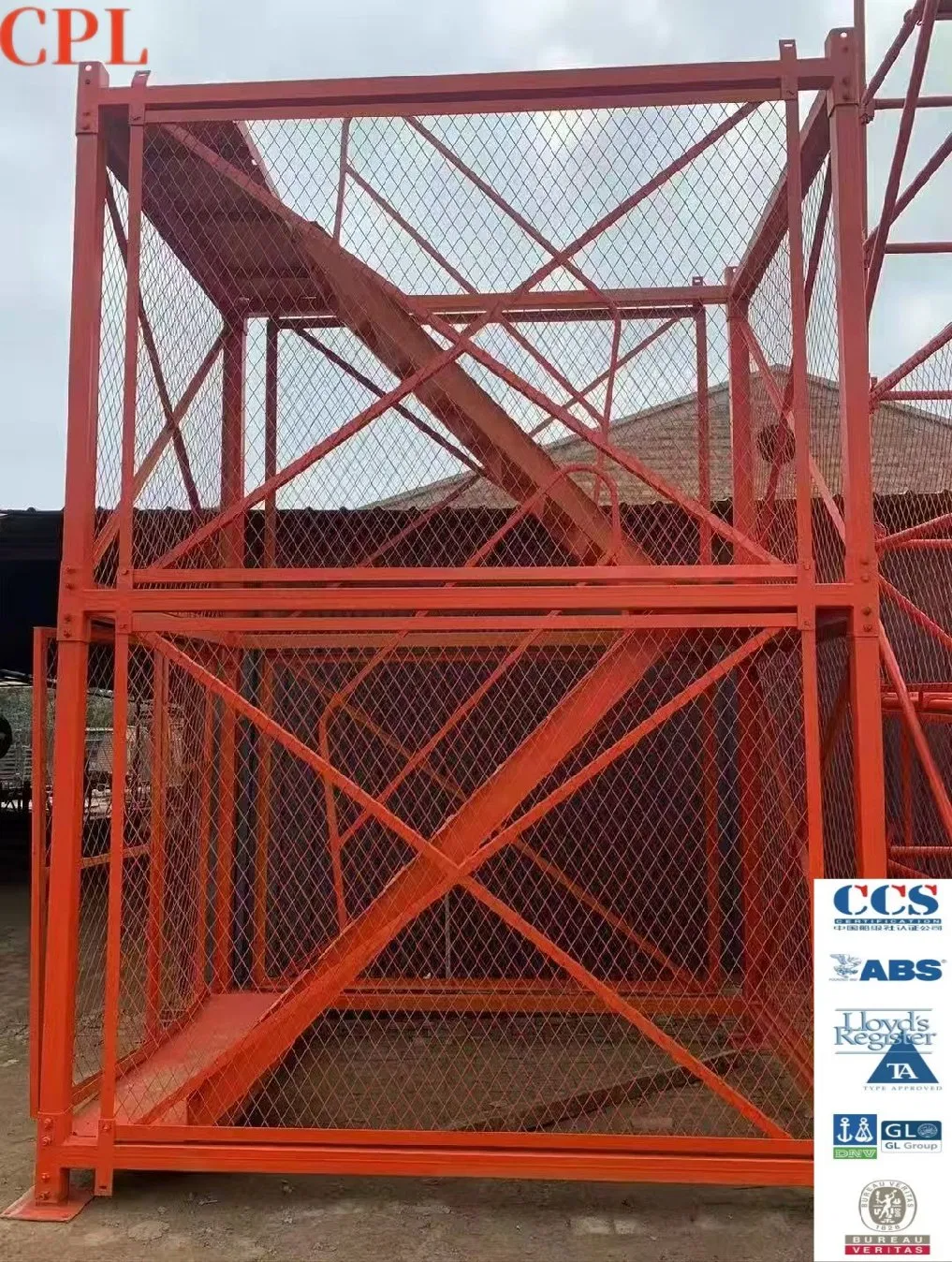 Bridge Subway Pier Column Construction Steel Metal Safety Cage Ladder