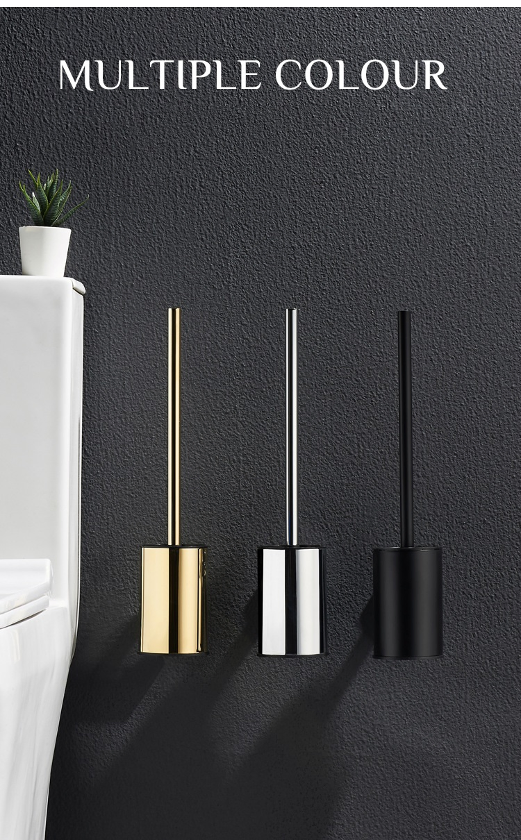 Drill-Free Installation Stainless Steel Brush Holder