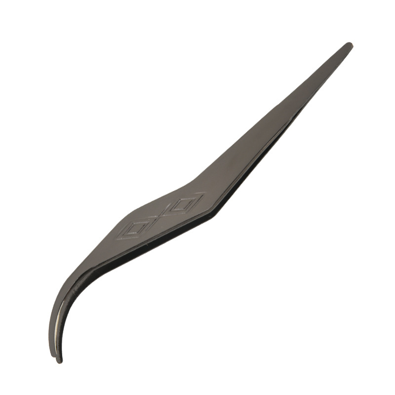 Curved Tip Stainless Steel Makeup Beauty Tool Lash Applicator Eyelash Extention Tweezers