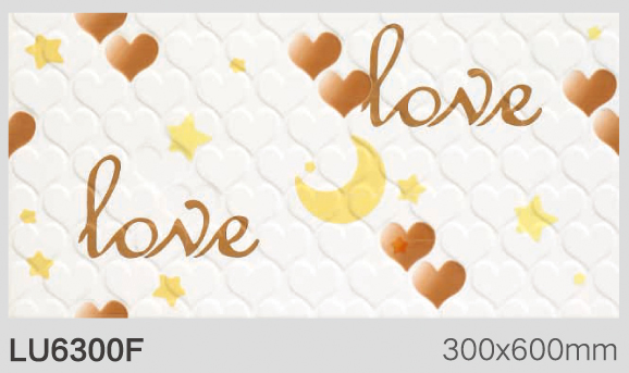 Fashionable Design White Color 300X600mm 3D Ceramic Wall Tile