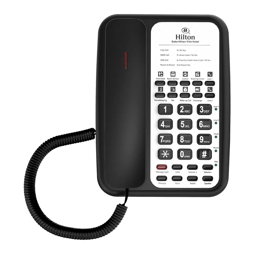 Customizable Logo 8-Speed Dial VoIP Phone with Poe Network Guest Room Telephone