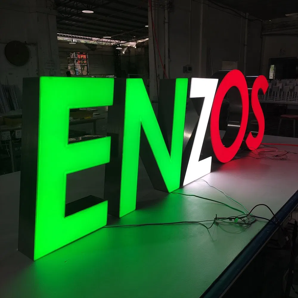 Custom Design Wall Mounted Commercial 3D LED Price Illuminated Signs