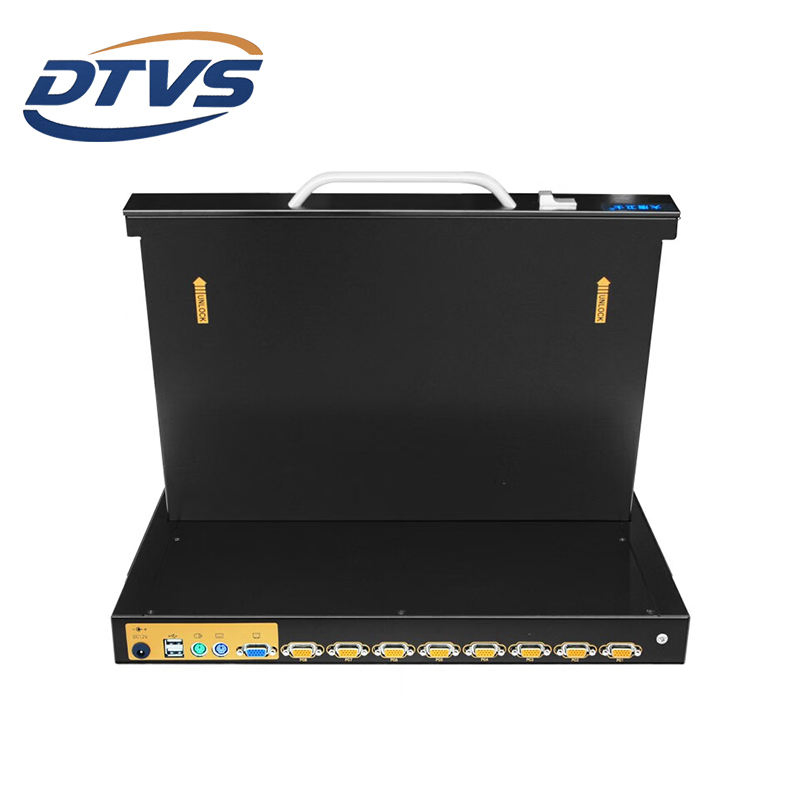KVM-коммутатор 8xVGA на 1 монитор, 17" LCD, 1080P