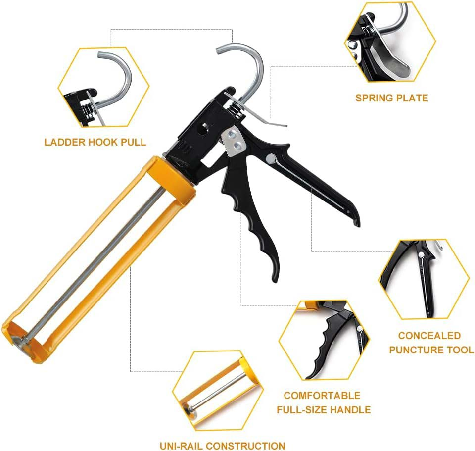 Heavy Duty Caulking Gun Manual Silicone Sealant Gun for Home Repair Construction