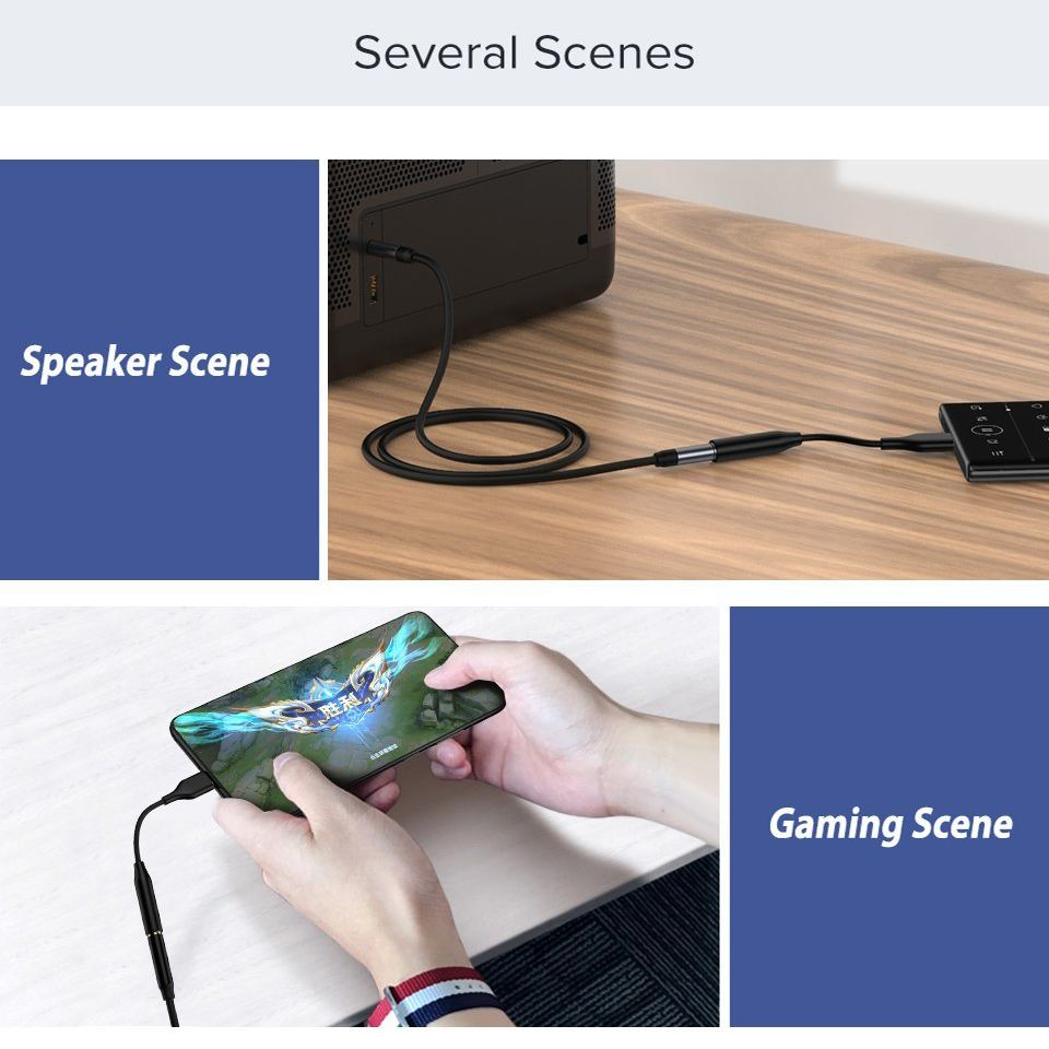 Original Type C USB-C to 3.5mm Headset Jack Adapter for Phone