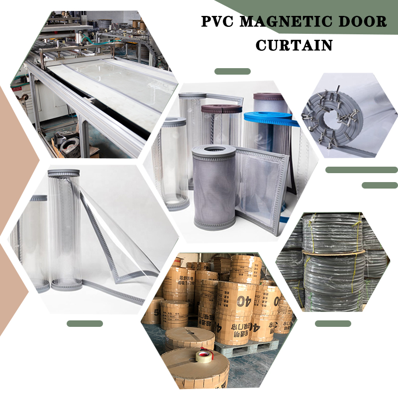Industrial Magnetic PVC Curtain - Thick Strips with Magnetic Seal for Dust & Pest Control
