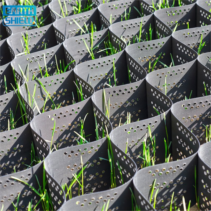 HDPE Driveway Gravel Stabilizer Geocell Load Support, Retaining Wall Ground Grid Stabilizer