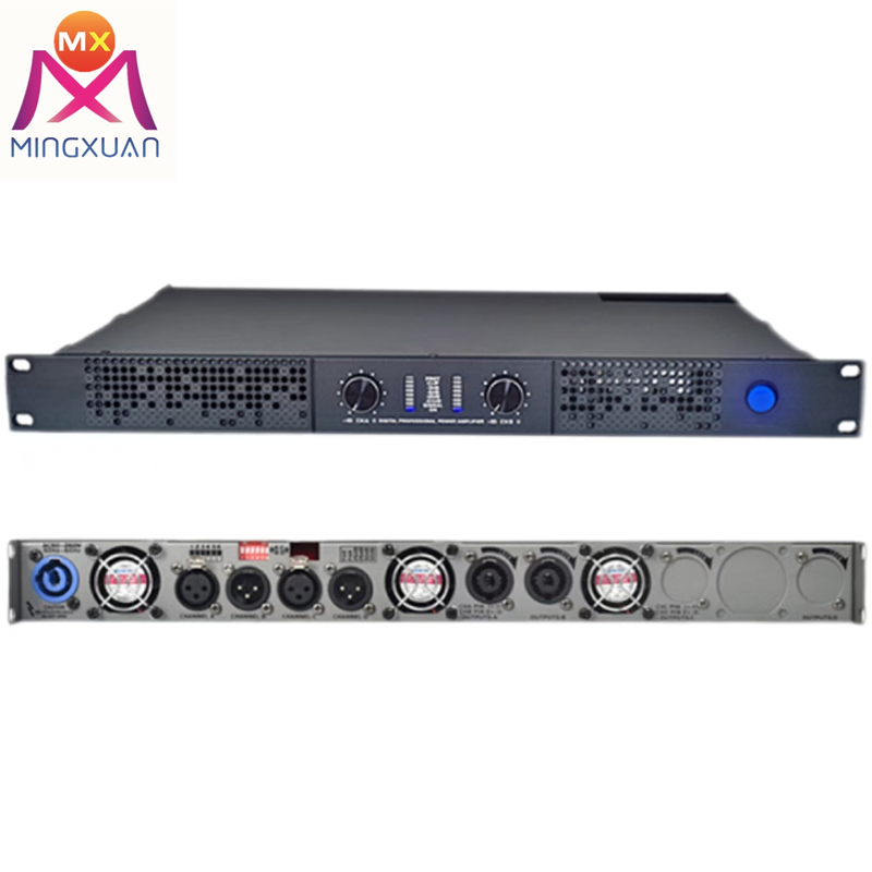 2-Channel Power Amplifier 1u Digital Audio Subwoofer Professional DJ Show Speaker