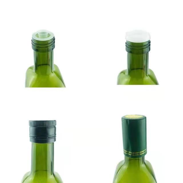 500ml Empty Dark Green Vinegars / Olive Oil Bottle with Metal Caps