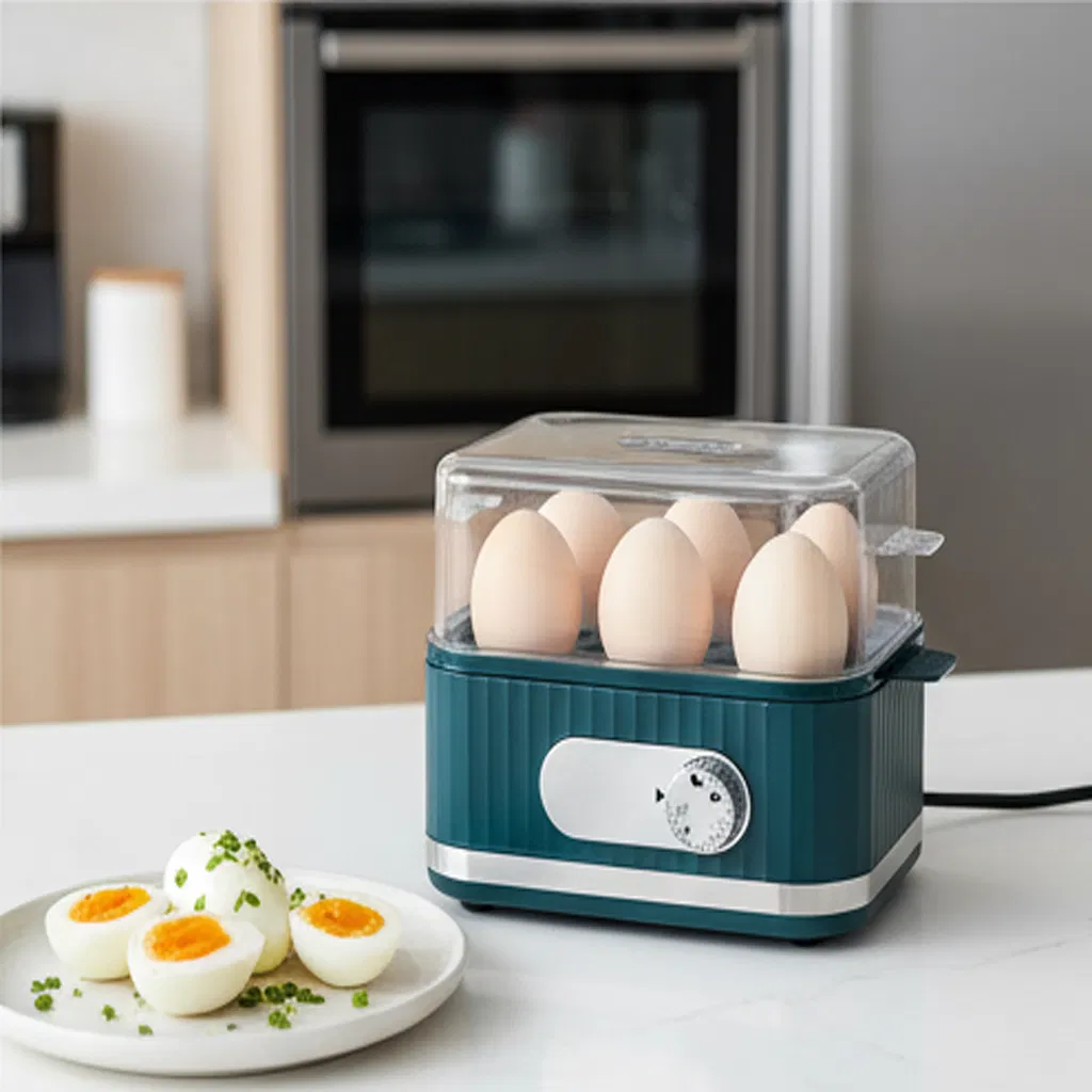 400W Electric Timer for 6 Eggs Boiler Anti-Dry and Precise Cooking