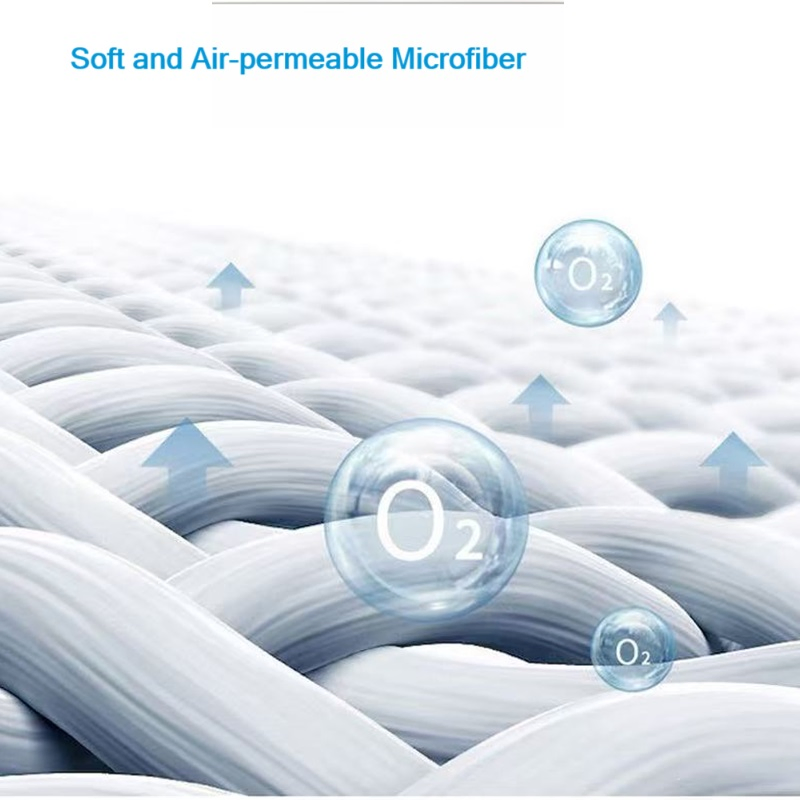 Air-Permeable Microfiber Laminated with TPU Spill-Proof Waterproof Mattress Protector Topper Fitted Sheet