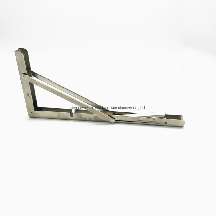 L Shaped Ornate Flat Corner Folding Angle Small Hanging Metal Adjustable Concealed Shelf Bracket