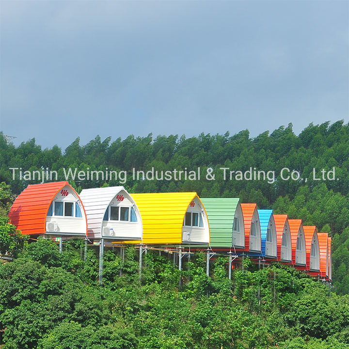 WMCP001 luxury modular prefabricated house steel camping pod tiny home for living