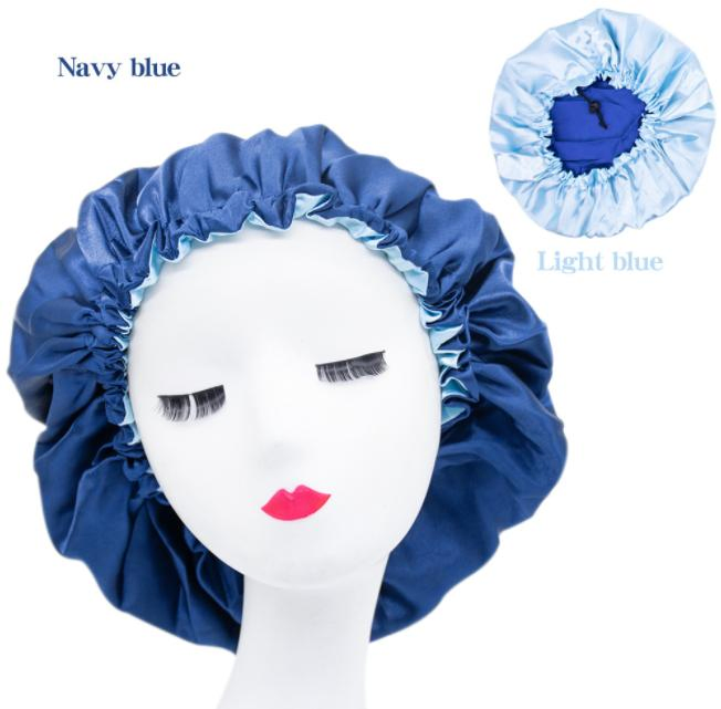 Custom Logo Ladies Elastic Satin Hair Care Shower Cap