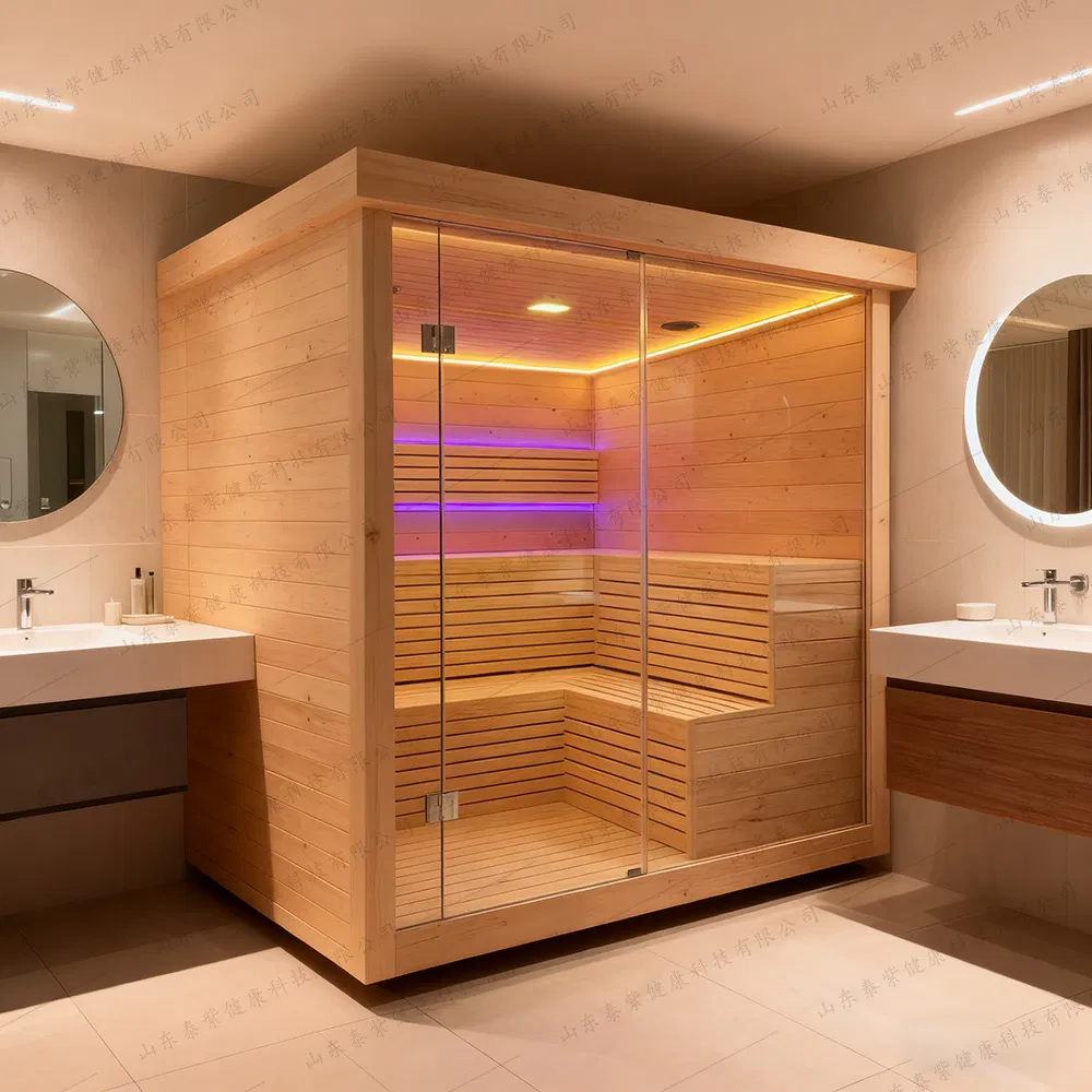 Семейная парная для дома с безопасными дверями