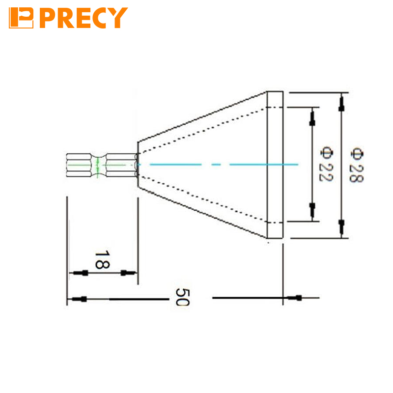 Конусная зенковка из углеродистой стали с быстросменным хвостовиком