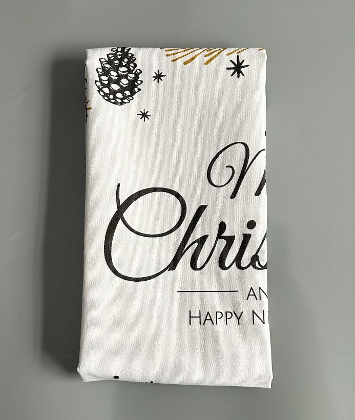 Hot Sales Custom Digital Printed Christmas Napkins Tea Towels