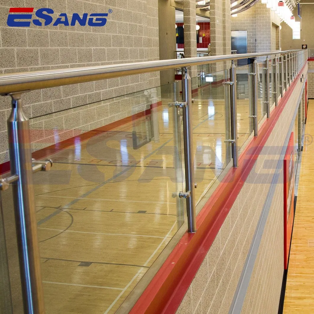 Esang Balcony Railing Frameless Tempered Glass Balustrade Stair Stainless Steel Railing