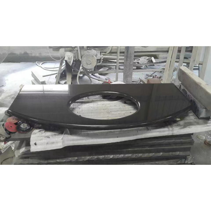 India Black Granite Polished Countertop/Bathroom Top/Kitchen Top Price