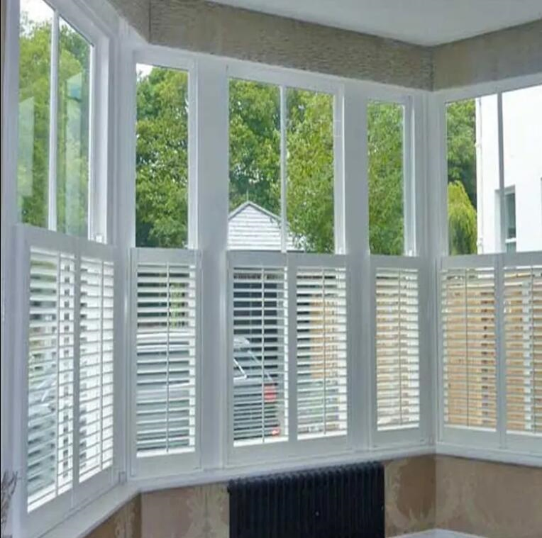 Factory Direct Sale Half Window Cafe Style Paulownia Wood Plantation Shutter