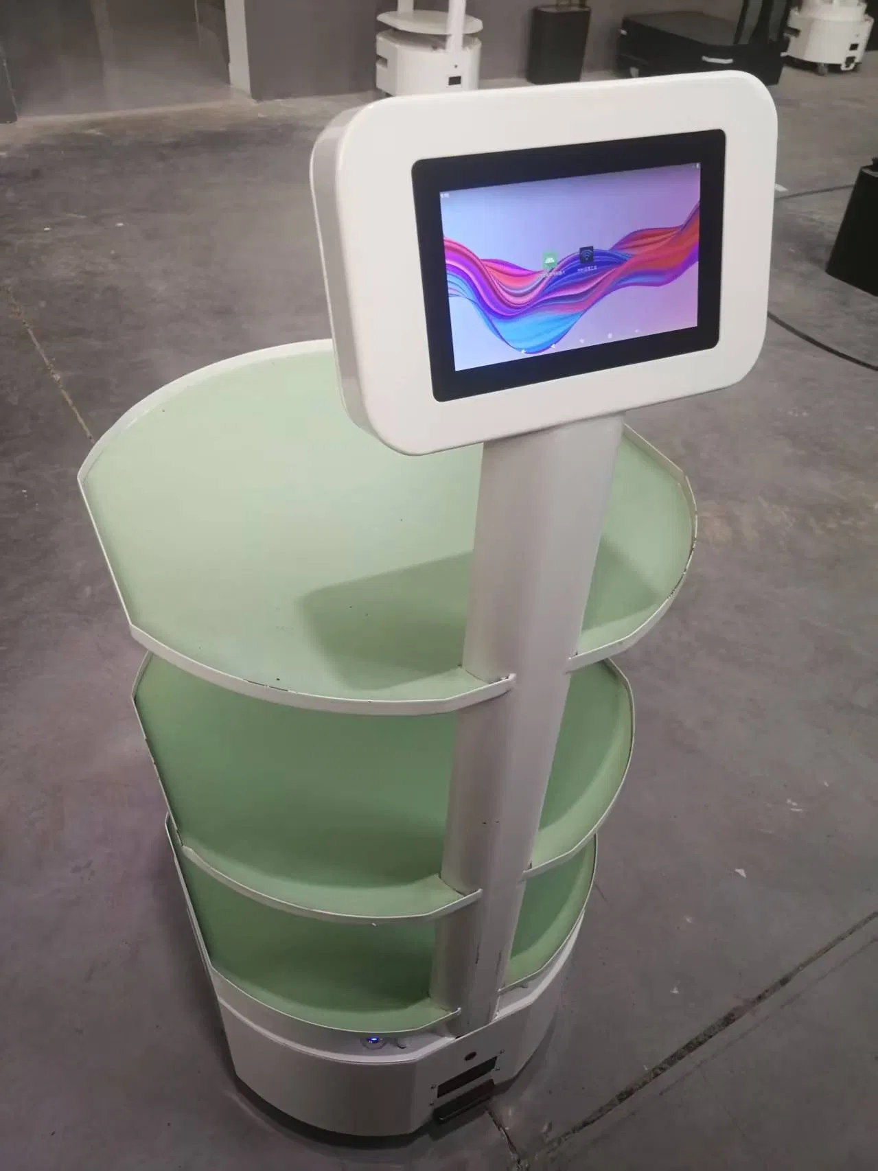 Ai Interactive Catering Delivery Robot with Lidar Navigation & Advertising Display
