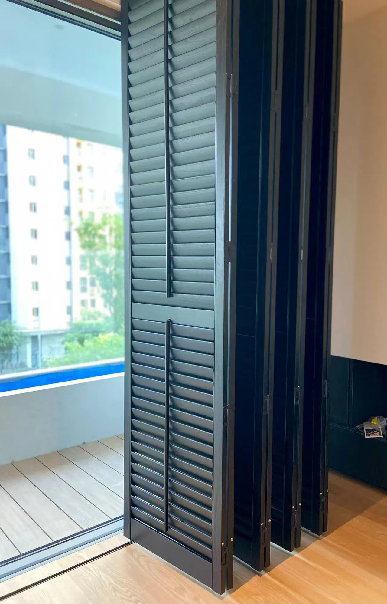 Double Plantation Shutter Panels with Hidden Tilt Double Panel Plantation Shutters with Tilt Rod Plantation Shutter Arches Bi-Fold Plantation Shutters