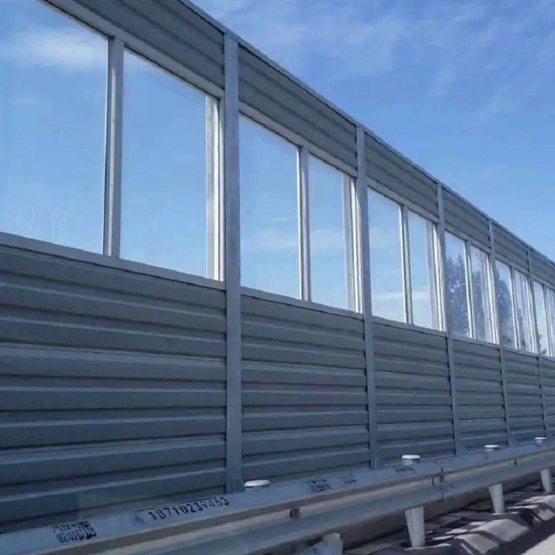 Reduction Noise Highway Soundproof Wall Aluminum and PMMA Sound Barrier Fence Anti Sound Traffic Road Noise Barrier