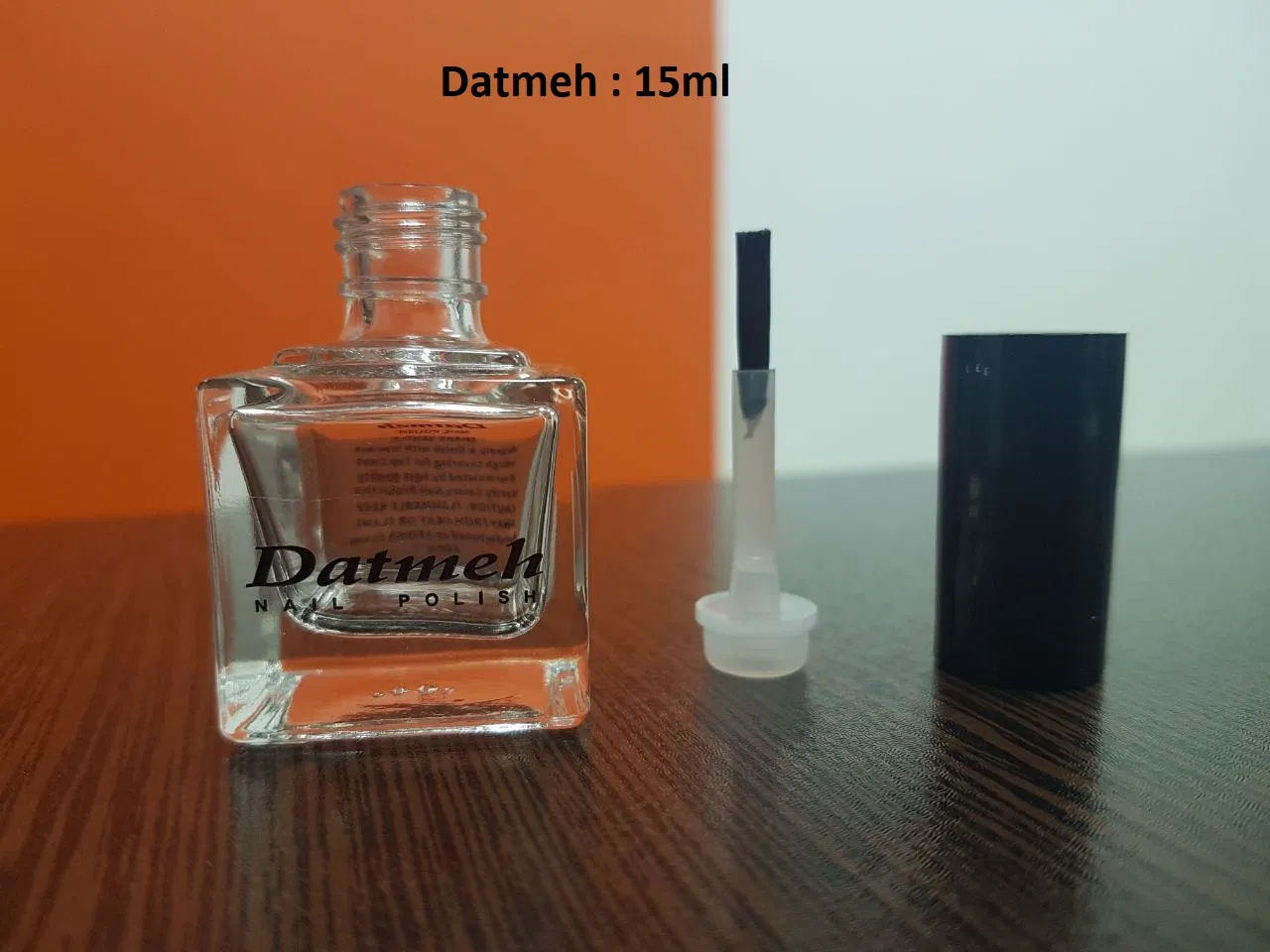 Empty Clear Nail Oil Bottle with Caps and Brushes