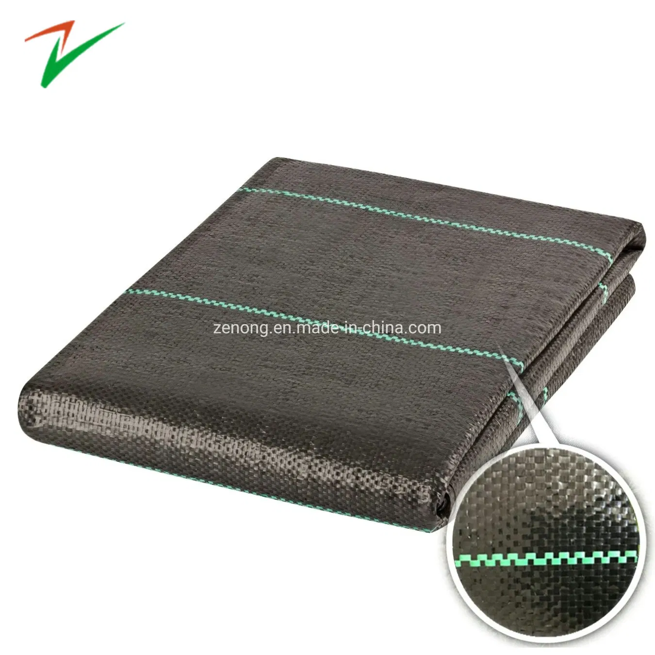 Anti Grass Cloth, Black Weed Control Mat with Line, 100% PP Woven Textile