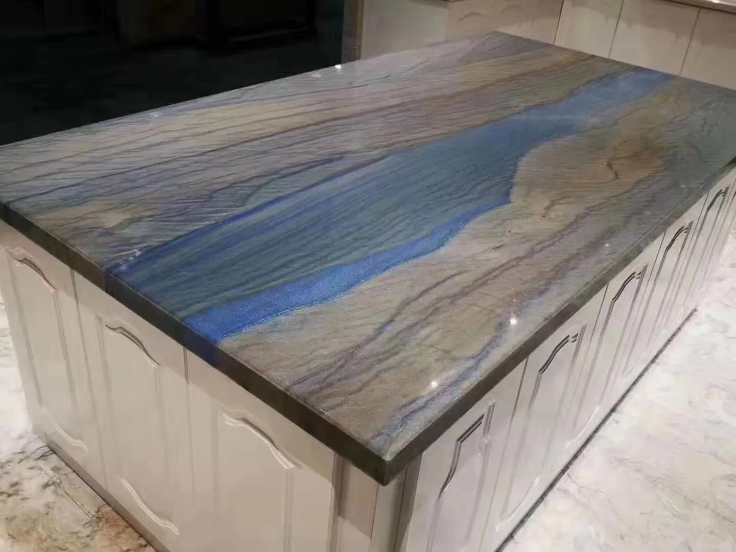 Crystal Marble Slabs Brazilian Blue Marble Tiles Project Home Decoration