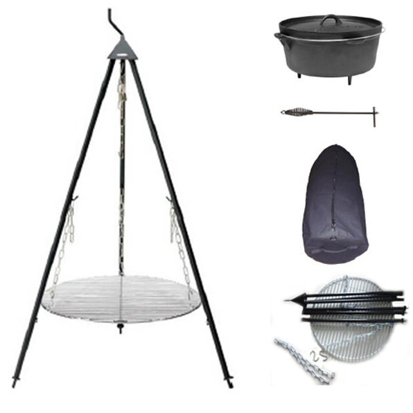 Чугунная жаровня для кемпинга и готовки на природе, 6 шт.