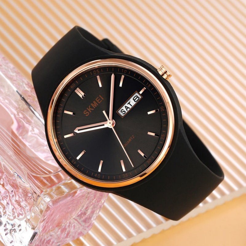 Skmei1747 Silicone Strap Plastic Quartz Analog Ladies Watch Simple Styles Watches