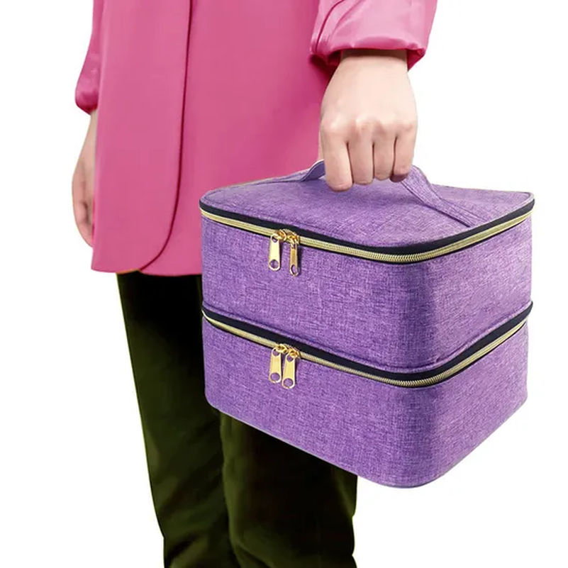 Double-Layer Nail Polish Carrying Case Organizers and Storage Bag Tg010_13