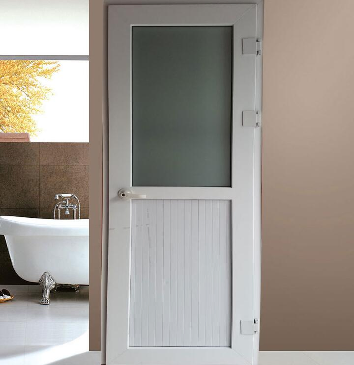 Factory Customized Wholesale Low Pricr UPVC Vinyl Casement Glass Door Half Panel Office Door