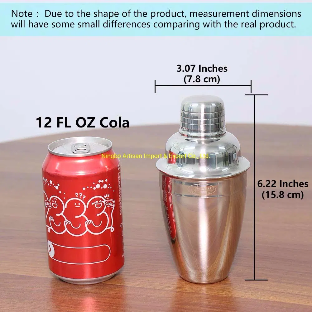 Newness Cocktail Stainless Steel Wine Shaker with Strainer Lid Top