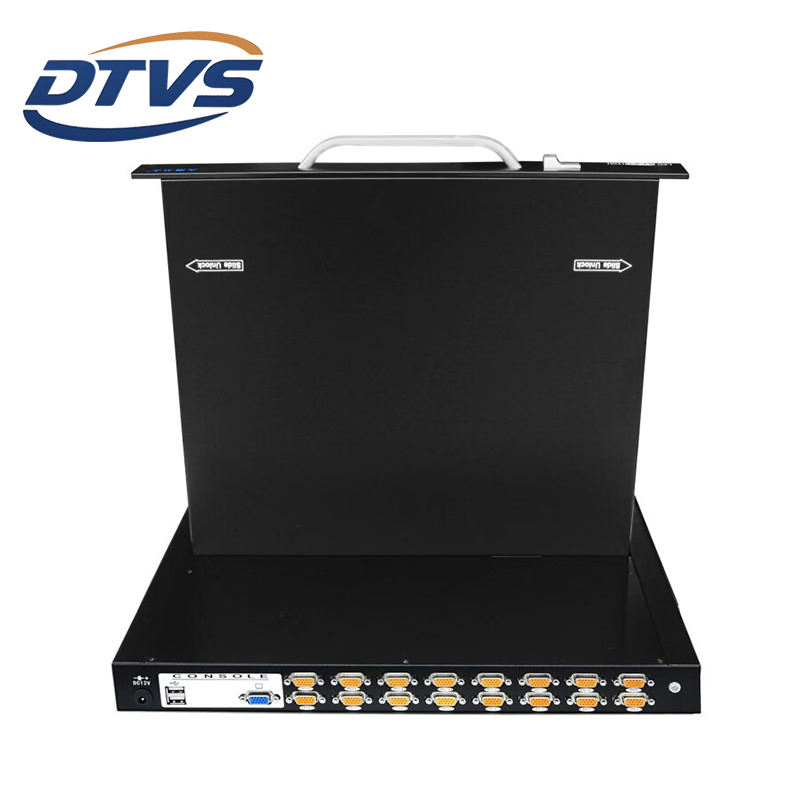 KVM-коммутатор 16 портов VGA с LCD-экраном 1U