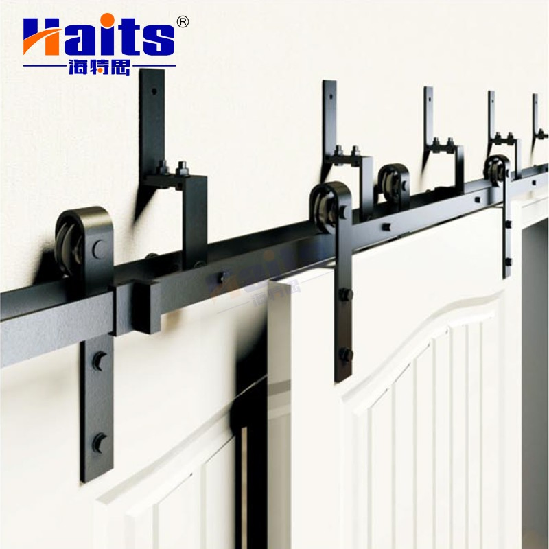 Double Track Bypass Sliding Barn Door Accessories Matt Black
