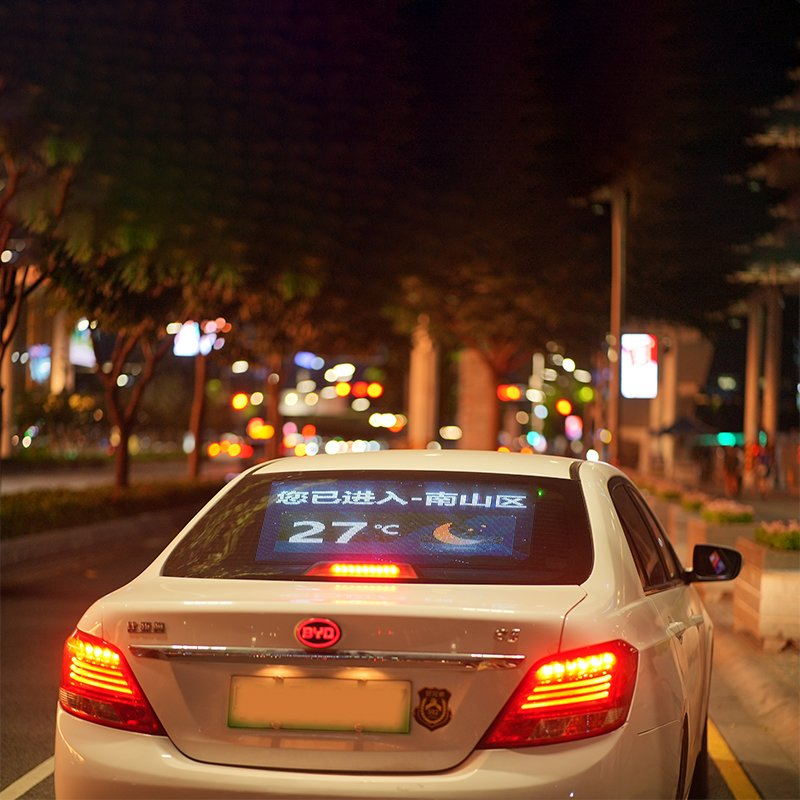 Гибкий прозрачный LED-экран для автостекла