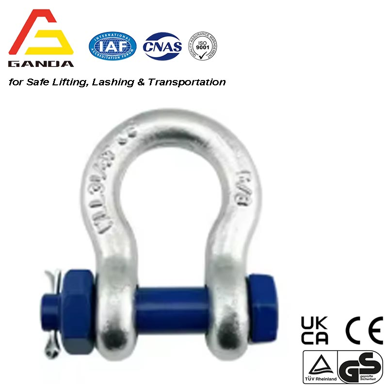 Us Type G2130 Safety Bolt Type Bow Forge Shackle Hot DIP Galvanized Sf 6: 1