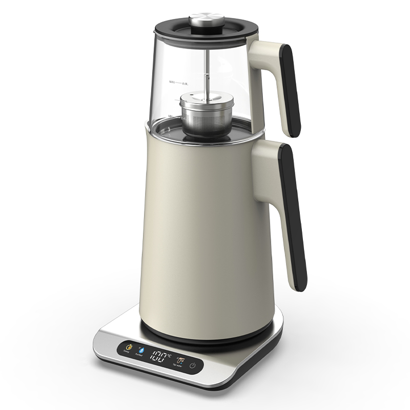 2.7L Glass Cold Kettles Water Kettle Electric New Tea -Coffee Maker Glass Teapot 2 In1 with Tray Set