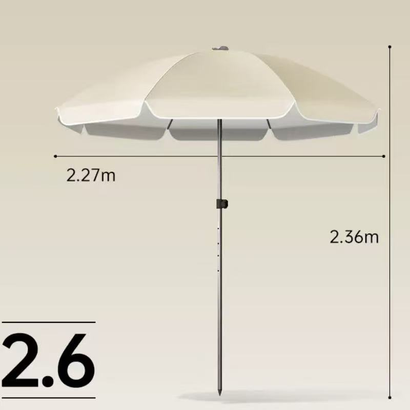 Cross-Border Sales Outdoor Round Umbrella Thickened Large Tarpaulin Sun Umbrella