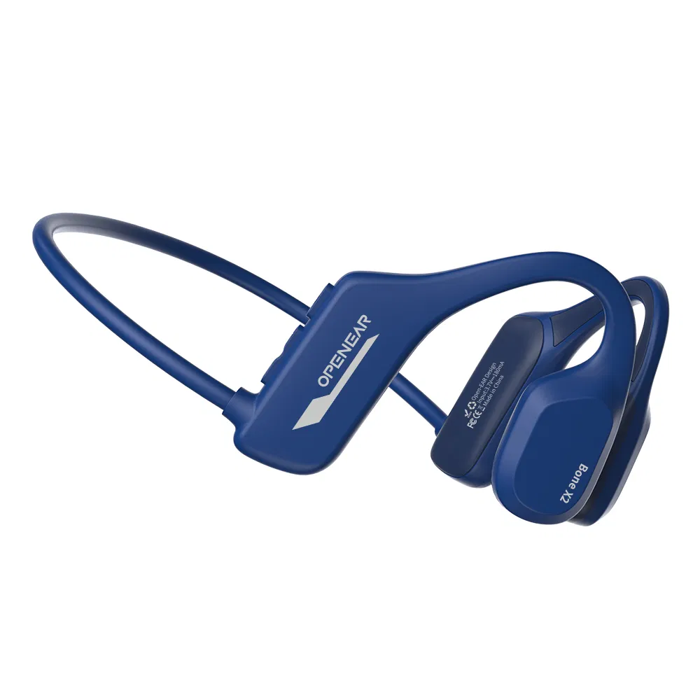 Openear Bone X2 IP68 Waterproof Bone Conduction Bluetooth-Compatible Headphones with 8g Memory for Swimming - Blue